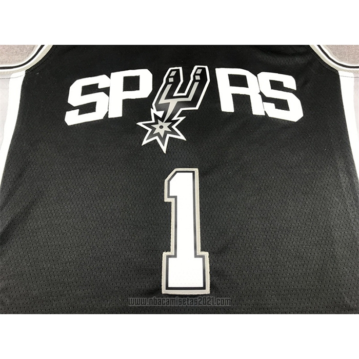 Camiseta San Antonio Spurs Victor Wembanyama #1 Icon 2022-23 Negro
